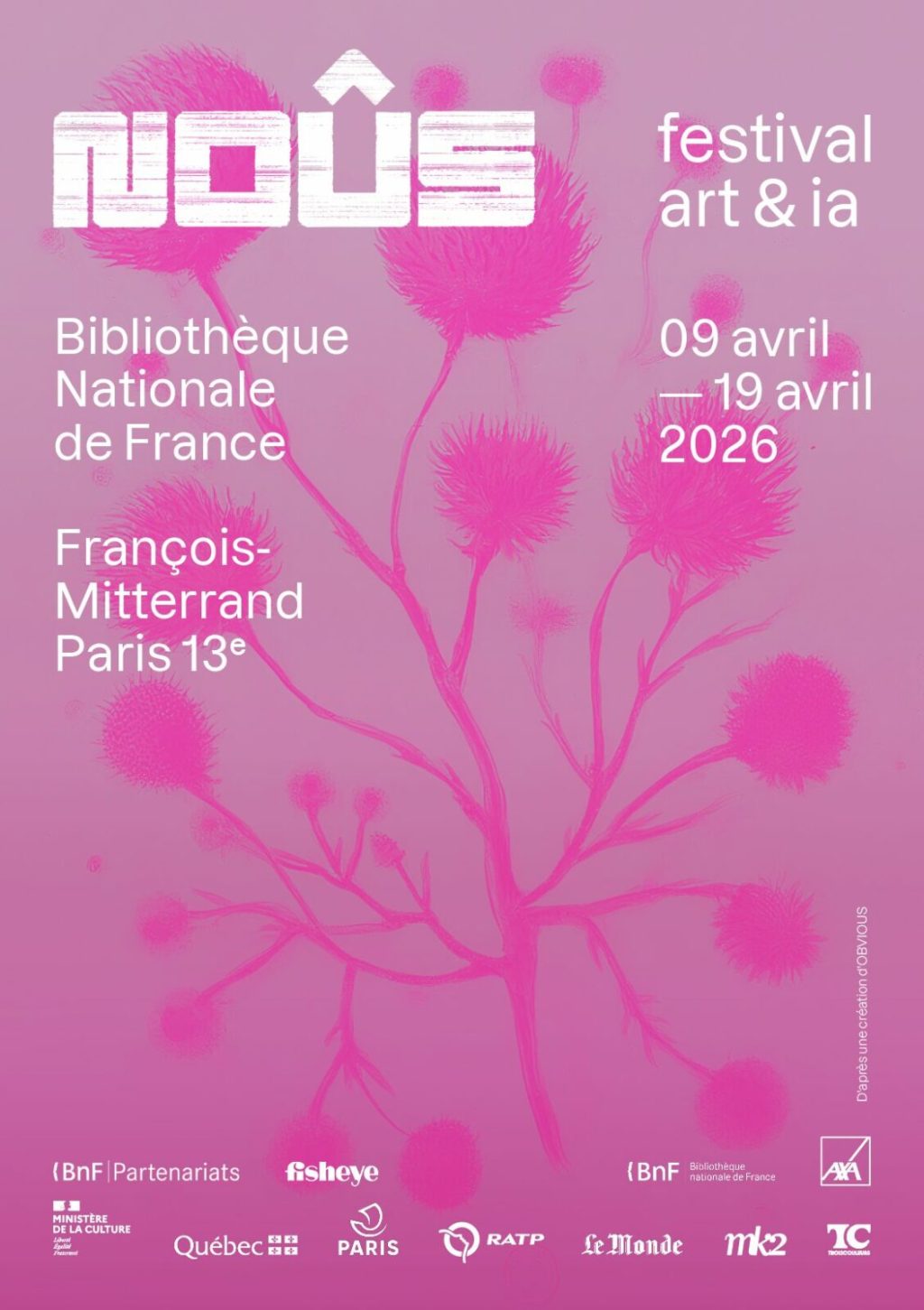 NOÛS – Festival Art et IA à la&nbsp;BNF